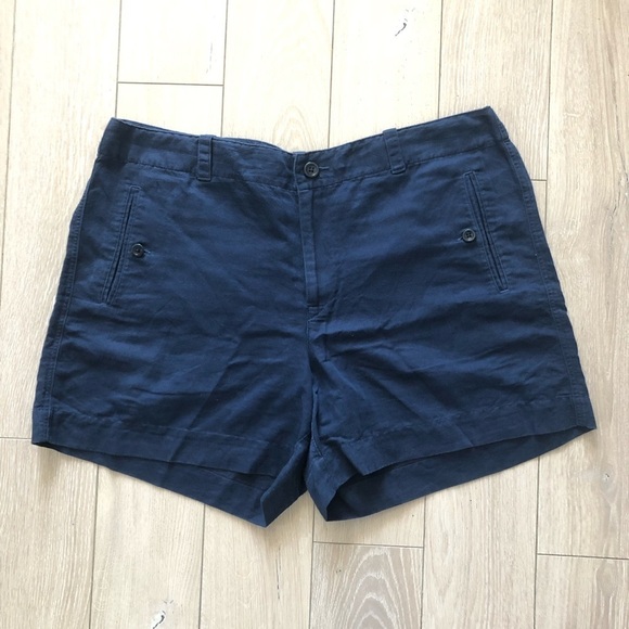 Lauren Ralph Lauren Pants - Lauren Ralph Lauren Linen Cotton Blend Shorts in Navy Size 14